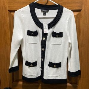 White House Black Market Button Up Cardigan NWT